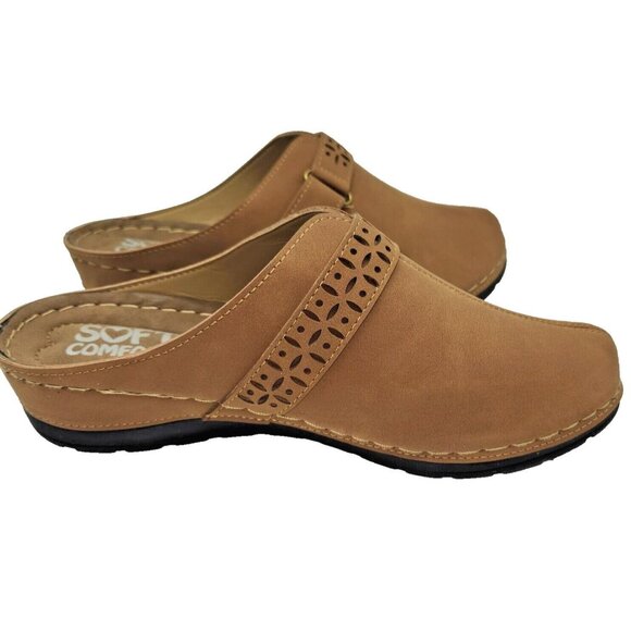 New SOFT COMFORT Shoe Women 9M ELLIS Slip On Clogs Vegan Leather Padded Insole - Picture 4 of 6